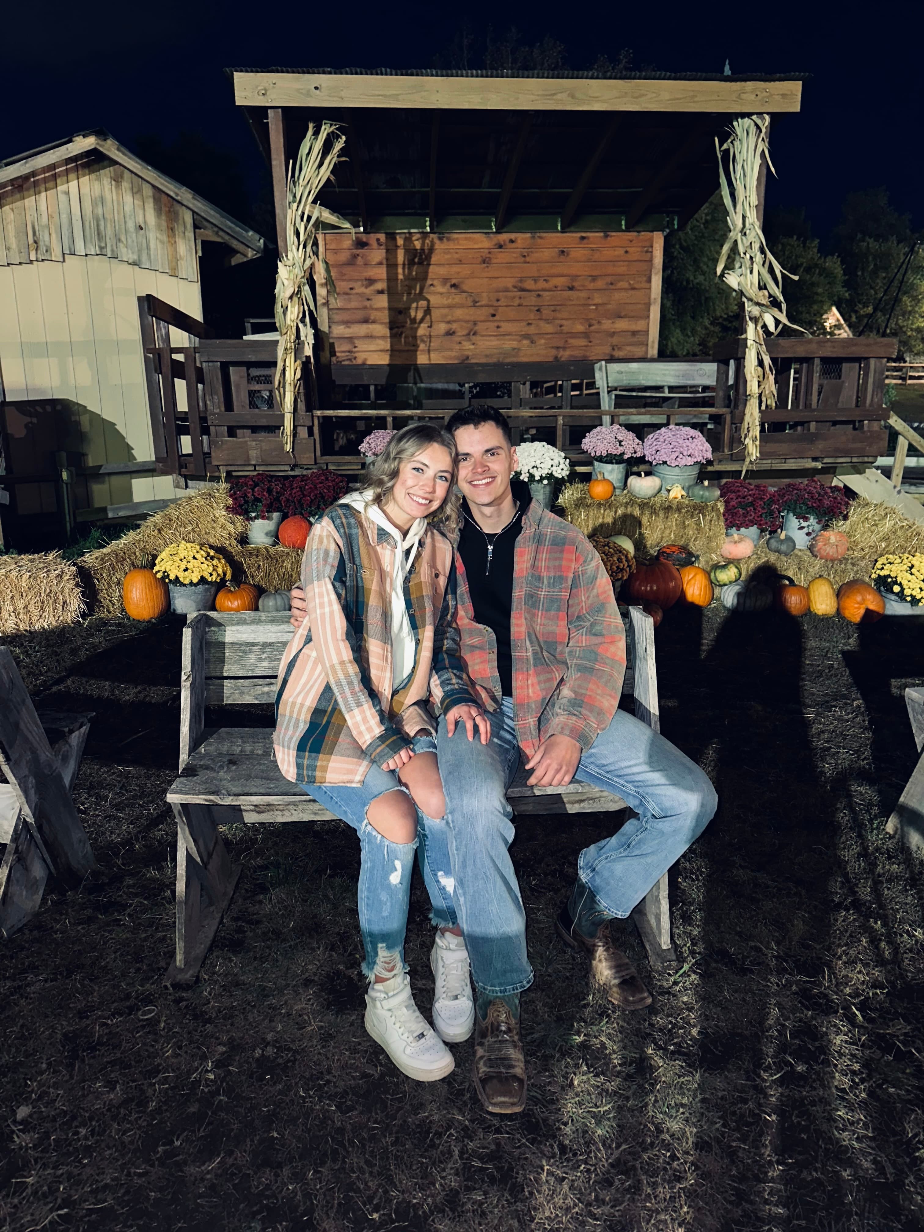 Abigail and Micah at the pumpkin patch